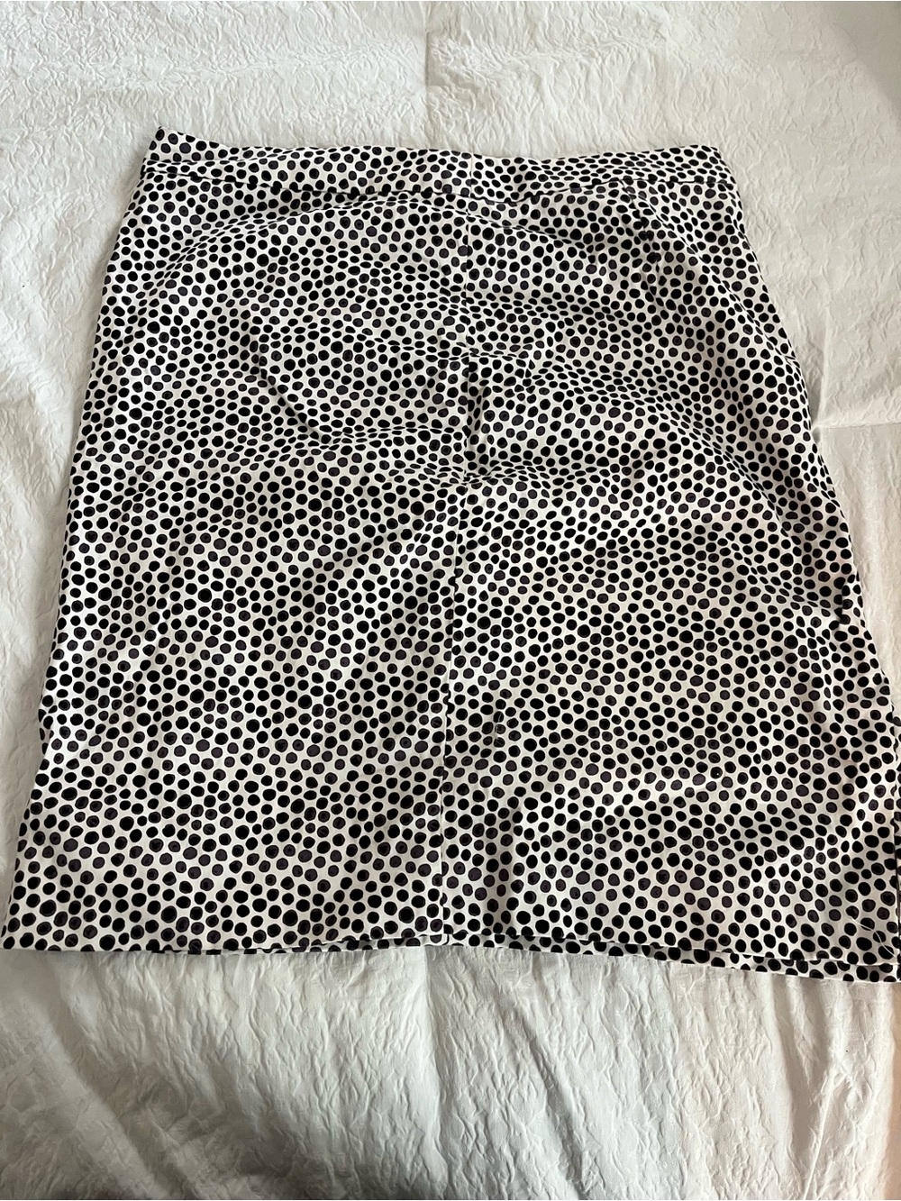 J. Crew Black and White Polka Dot pencil  Skirt